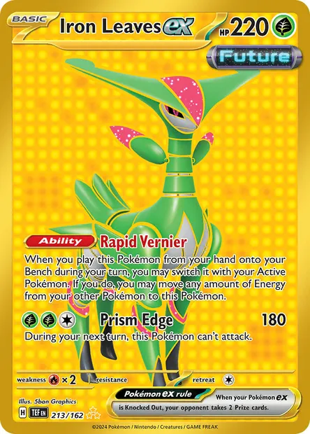Iron Leaves ex, Pokémon card TEF 213 — Temporal Forces set