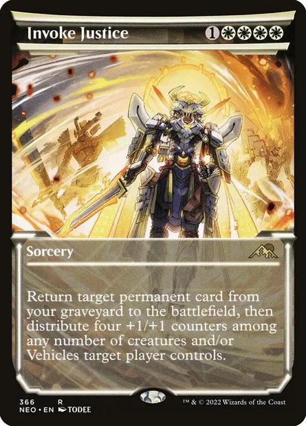 Invoke Justice, Magic card NEO 366 — Kamigawa: Neon Dynasty set