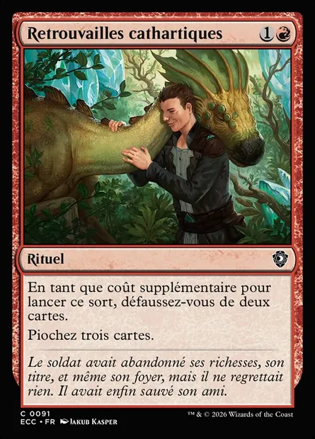 Retrouvailles cathartiques, carte Magic ECC 91 — extension Lorwyn Eclipsed Commander
