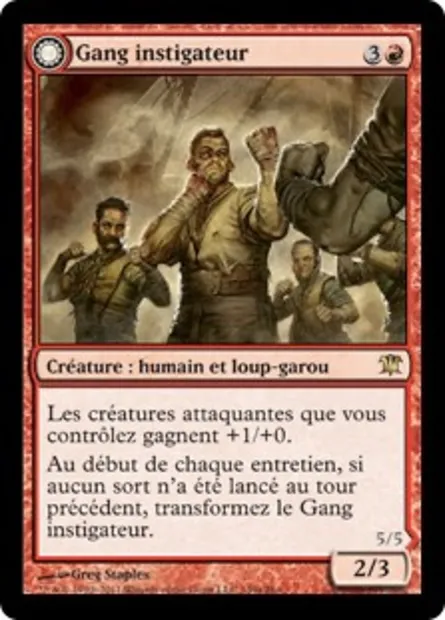 Gang instigateur // Meute sangsauvage, carte Magic ISD 149 — extension Innistrad