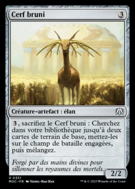 Cerf bruni, carte Magic MOC 351 — extension March of the Machine Commander