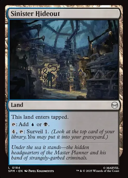 Sinister Hideout, Magic card SPM 184 — Marvel's Spider-Man set
