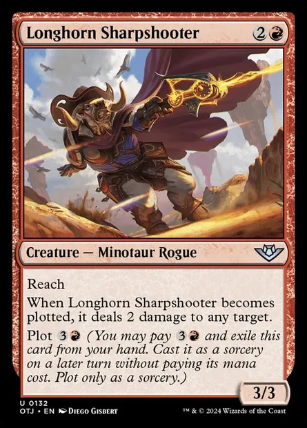 Longhorn Sharpshooter, Magic card OTJ 132 — Outlaws of Thunder Junction set