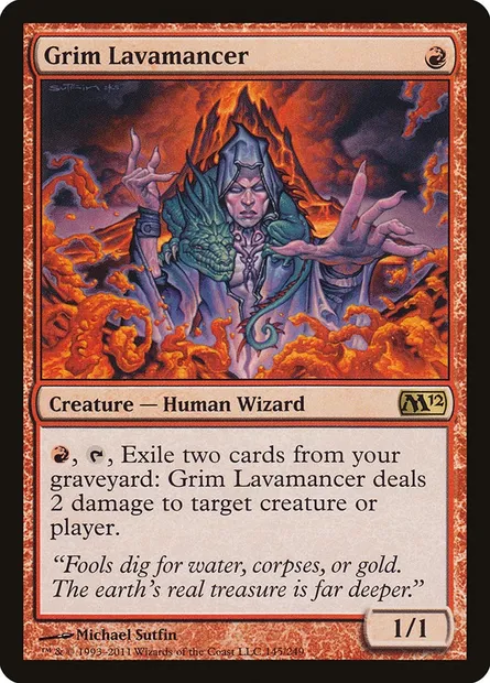 Grim Lavamancer, Magic card M12 145 — Magic 2012 set