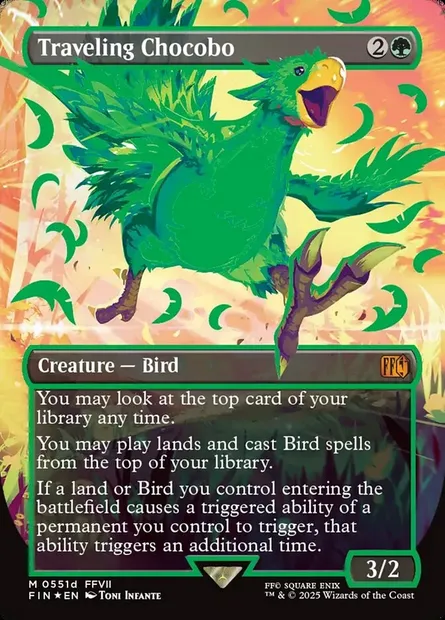 Chocobo voyageur, carte Magic FIN 551d — extension Final Fantasy