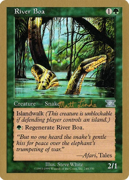 River Boa, Magic card WC99 ml249 — World Championship Decks 1999 set