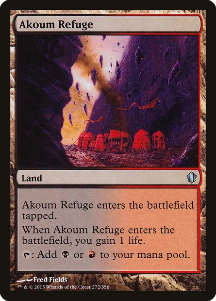 Akoum Refuge, Magic card C13 272 — Commander 2013 set