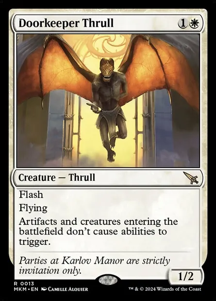 Doorkeeper Thrull, Magic card MKM 13 — Murders at Karlov Manor set