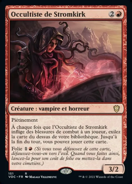 Occultiste de Stromkirk, carte Magic VOC 151 — extension Crimson Vow Commander