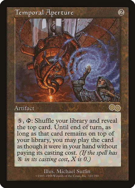 Temporal Aperture, Magic card USG 310 — Urza's Saga set