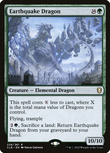 Earthquake Dragon, Magic card CLB 228 — Commander Legends: Battle for Baldur's Gate set