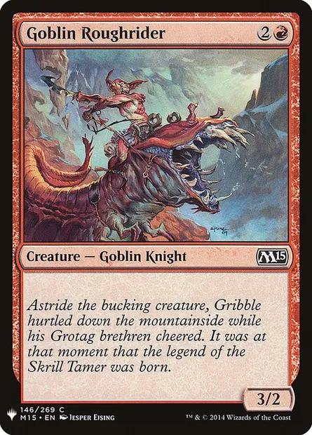 Goblin Roughrider, Magic card PLST M15-146 — The List set