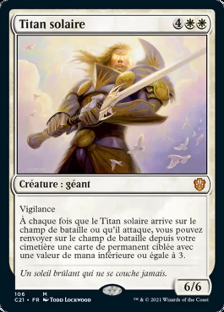 Titan solaire, carte Magic C21 106 — extension Commander 2021