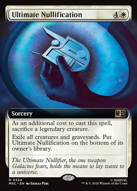 Ultimate Nullification, Magic card MSC 324 — Marvel Super Heroes Commander set