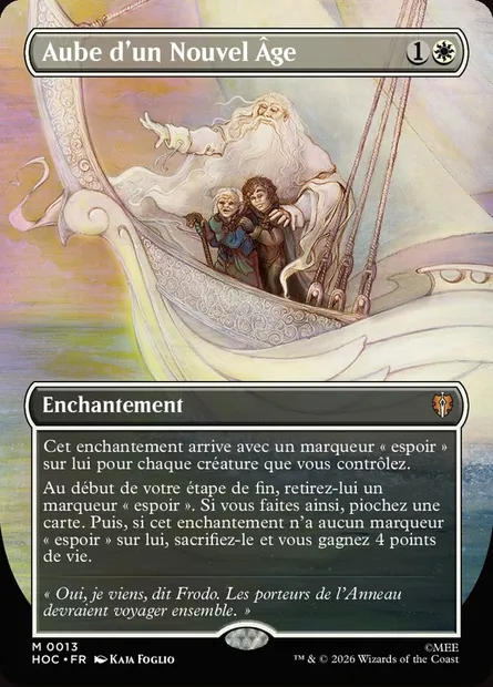 Aube d'un Nouvel Âge, carte Magic HOC 13 — extension The Hobbit Eternal