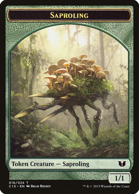 Saproling, carte Magic TC15 16 — extension Commander 2015 Tokens