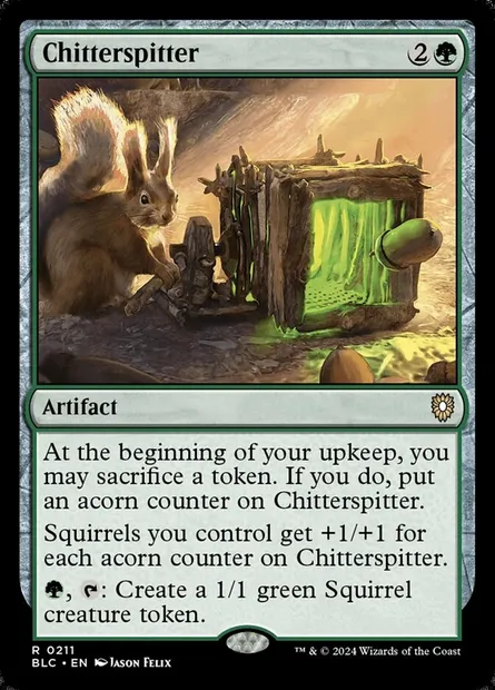 Chitterspitter, Magic card BLC 211 — Bloomburrow Commander set