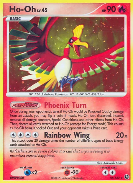 Ho-Oh, Pokémon card SW 10 — Secret Wonders set
