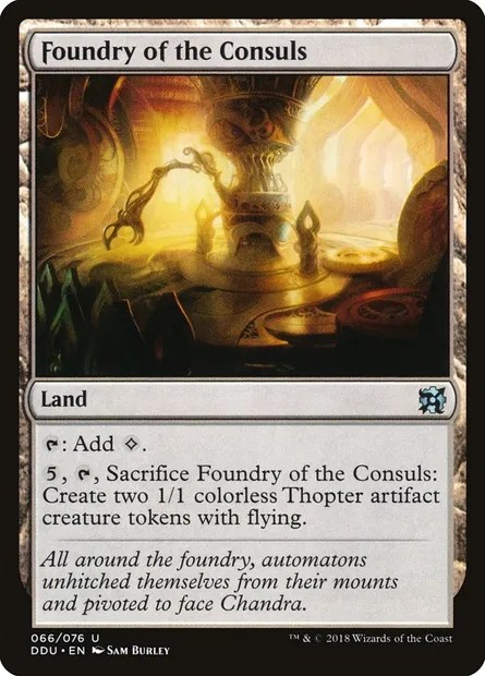 Fonderie des consuls, carte Magic DDU 66 — extension Duel Decks: Elves vs. Inventors