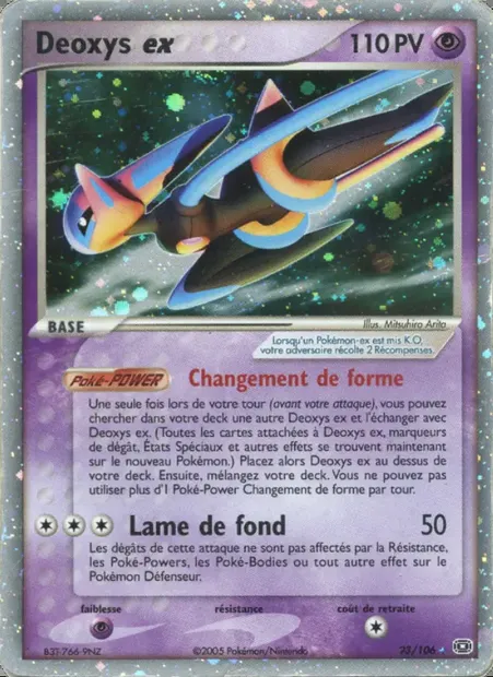 Deoxys ex, carte Pokémon EM 93 — extension EX Émeraude