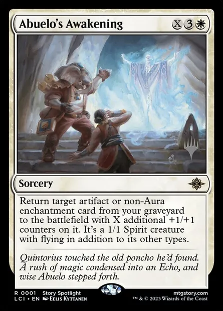 Abuelo's Awakening, Magic card PLCI 1p — The Lost Caverns of Ixalan Promos set