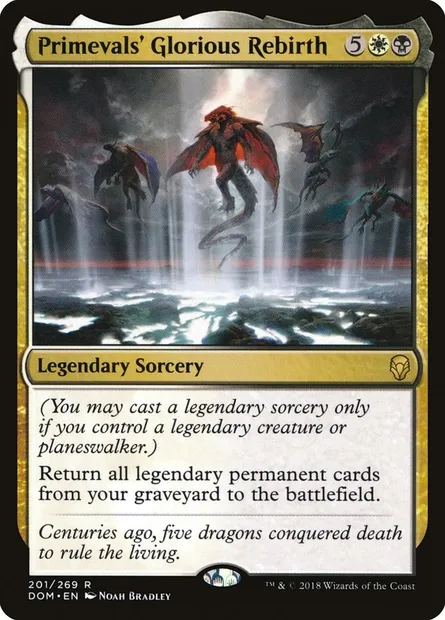 Primevals' Glorious Rebirth, Magic card DOM 201 — Dominaria set