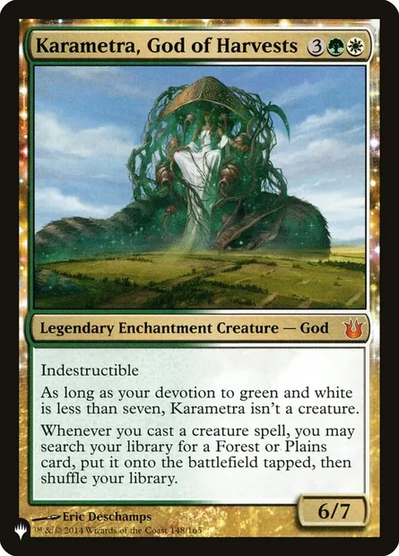 Karametra, God of Harvests, Magic card PLST BNG-148 — The List set