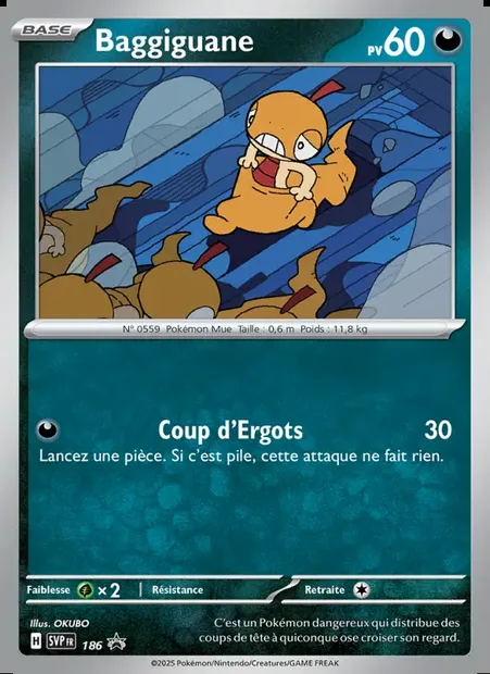 Baggiguane, carte Pokémon PR-SV 186 — extension SVP Black Star Promos