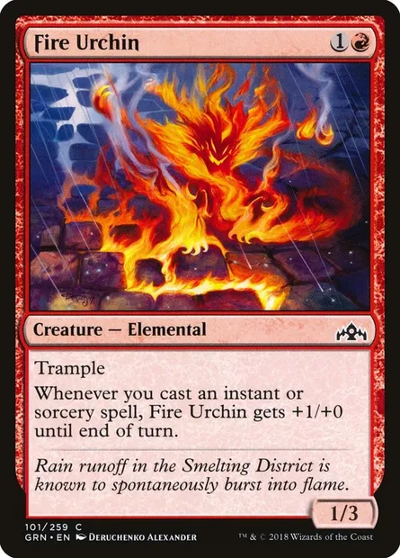 Fire Urchin, Magic card GRN 101 — Guilds of Ravnica set