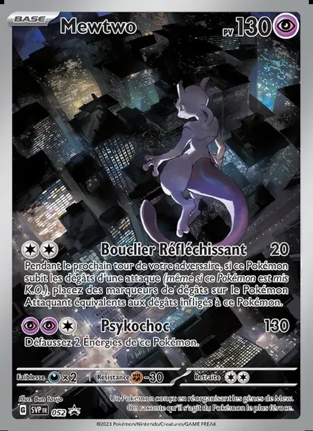 Mewtwo, carte Pokémon PR-SV 052 — extension SVP Black Star Promos