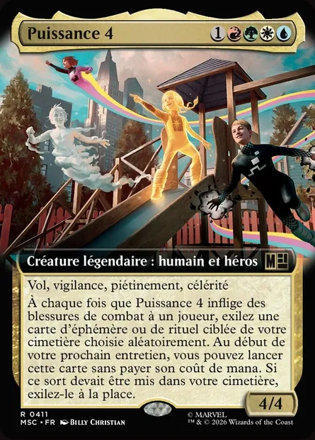 Puissance 4, carte Magic MSC 411 — extension Marvel Super Heroes Commander