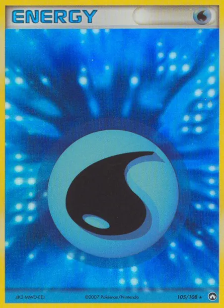 Water Energy, Pokémon card PK 105 — Power Keepers set
