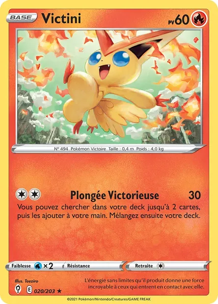 Victini, carte Pokémon EVS 20 — extension Évolution Céleste