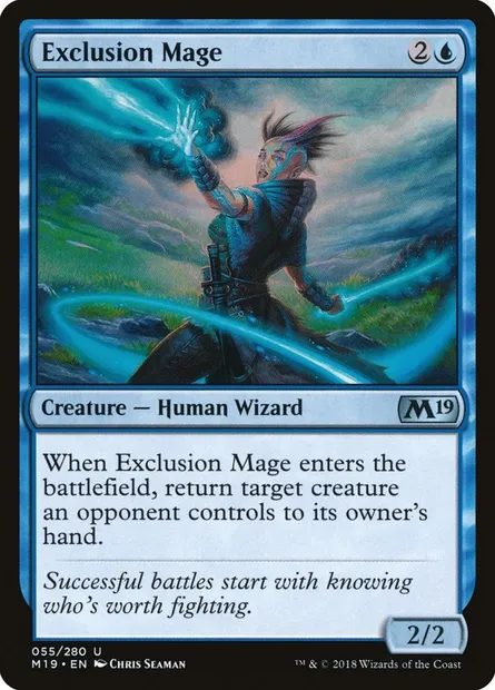Exclusion Mage, Magic card M19 55 — Core Set 2019 set