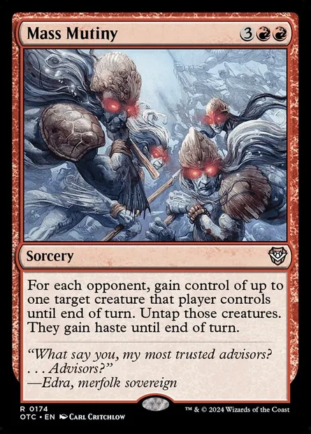 Mass Mutiny, Magic card OTC 174 — Outlaws of Thunder Junction Commander set