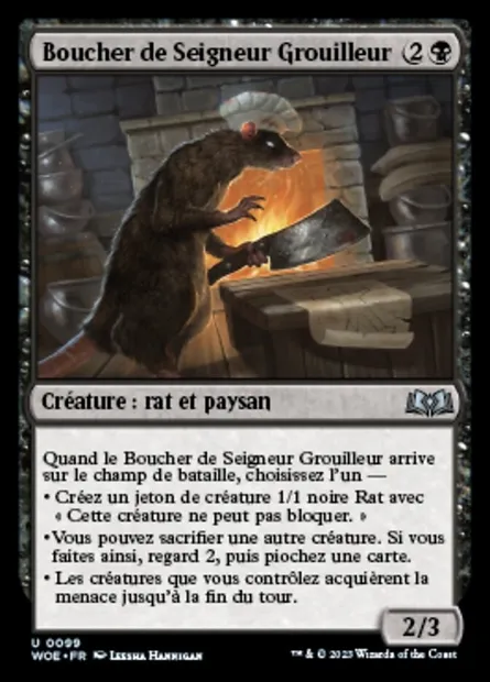 Boucher de Seigneur Grouilleur, carte Magic WOE 99 — extension Wilds of Eldraine