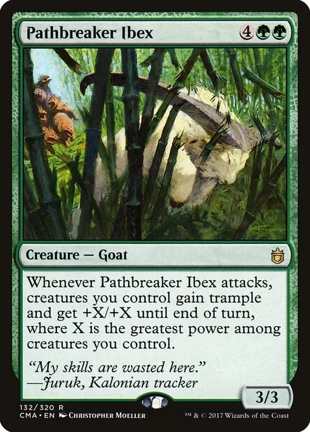 Pathbreaker Ibex, Magic card CMA 132 — Commander Anthology set