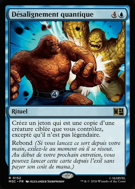 Désalignement quantique, carte Magic MSC 152 — extension Marvel Super Heroes Commander