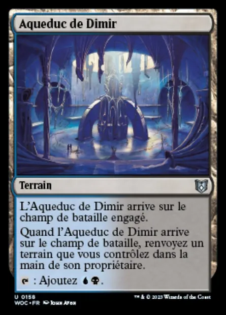 Aqueduc de Dimir, carte Magic WOC 158 — extension Wilds of Eldraine Commander