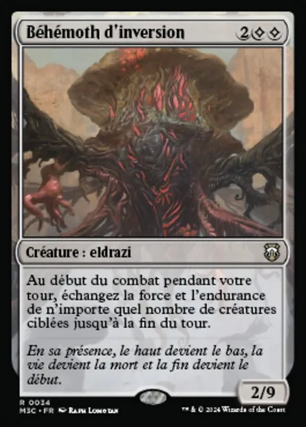 Béhémoth d'inversion, carte Magic M3C 34 — extension Modern Horizons 3 Commander