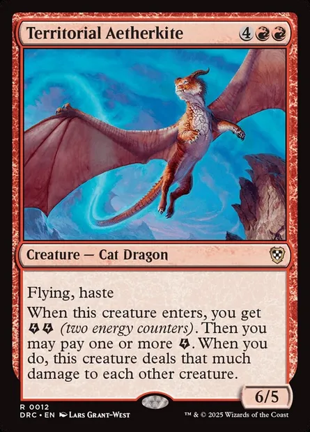 Territorial Aetherkite, Magic card DRC 12 — Aetherdrift Commander set
