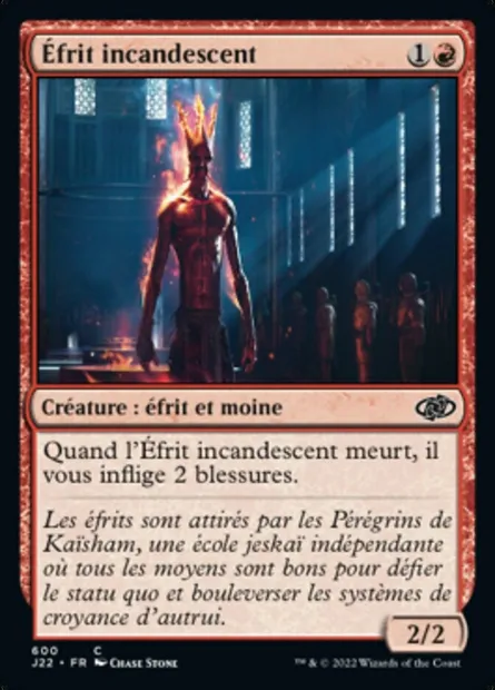 Éfrit incandescent, carte Magic J22 600 — extension Jumpstart 2022
