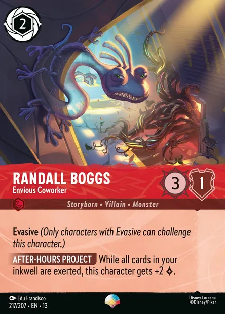 Randall Boggs - Envious Coworker, Disney Lorcana card CH13-217 — Attack of the Vine! set