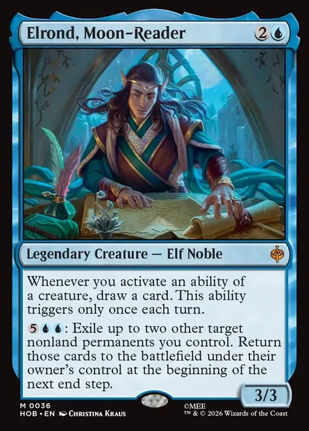 Elrond, Moon-Reader, Magic card HOB 36 — The Hobbit set