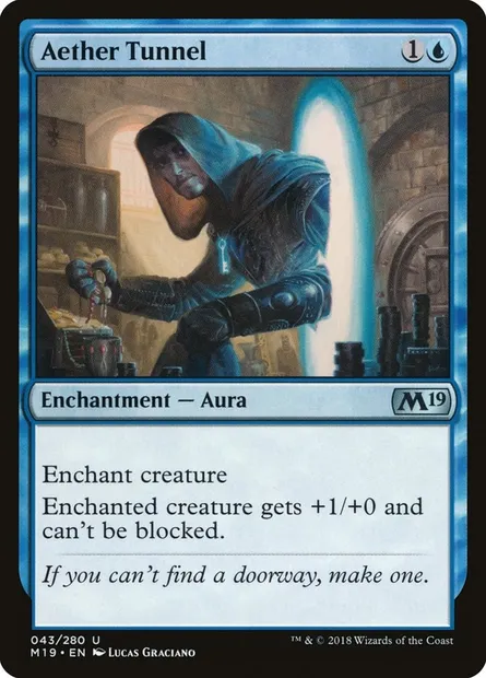 Aether Tunnel, Magic card M19 43 — Core Set 2019 set