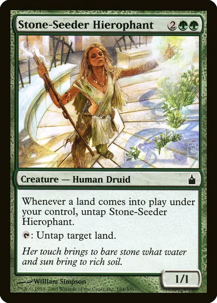 Stone-Seeder Hierophant, Magic card RAV 184 — Ravnica: City of Guilds set