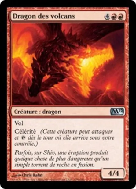 Dragon des volcans, carte Magic M12 158 — extension Magic 2012