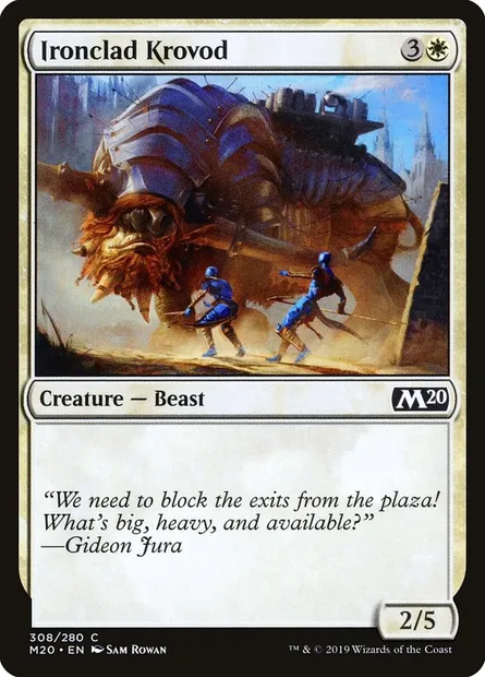 Ironclad Krovod, Magic card M20 308 — Core Set 2020 set