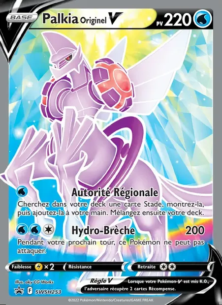 Palkia Originel V, carte Pokémon SWSH 253 — extension Promo SWSH