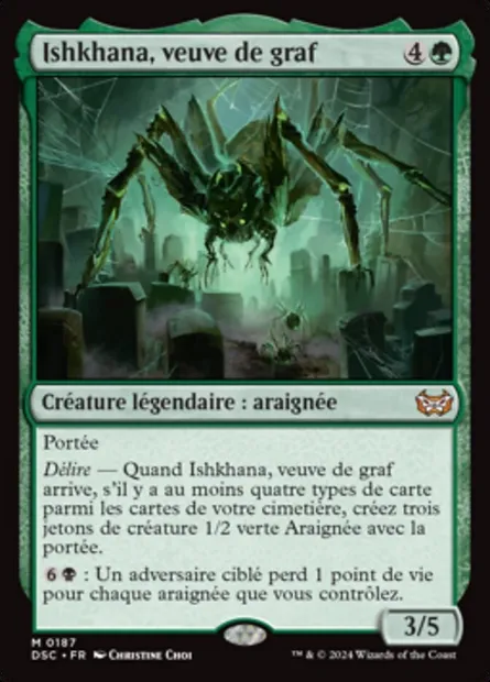 Ishkhana, veuve de graf, carte Magic DSC 187 — extension Duskmourn: House of Horror Commander